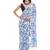 blue color chinon fabric designer digital printed ready to wear saree