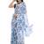 blue color chinon fabric designer digital printed ready to wear saree