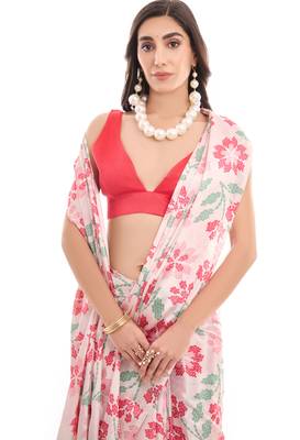 multy chinon digital printed ready to wear saree 2