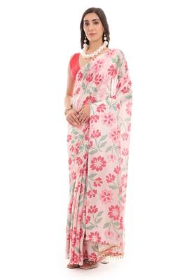 multy chinon digital printed ready to wear saree 3
