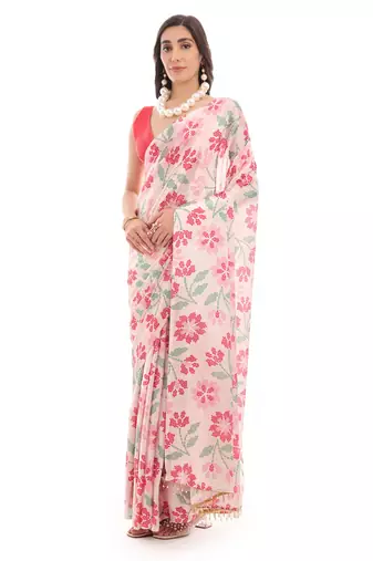multy chinon digital printed ready to wear saree
