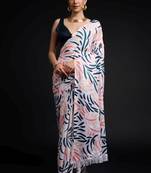 multy color chinon fabric designer digital printed ready to wear saree