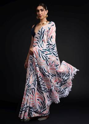 multy chinon digital printed ready to wear saree 3