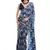 blue color chinon fabric digital printed ready to wear saree