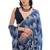 blue color chinon fabric designer digital printed ready to wear saree