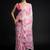 pink color chinon fabric designer digital printed ready to wear saree
