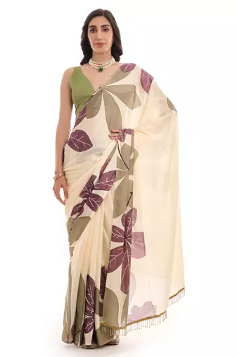 multy color chinon fabric designer digital printed ready to wear saree