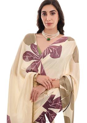 multy chinon digital printed ready to wear saree 2