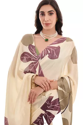 multy chinon digital printed ready to wear saree