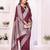 wine color georgette fabric woven rich jari butty designer traditional ceremonial saree