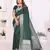 green color georgette fabric woven rich jari butty traditional ceremonial saree