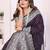 violet color georgette fabric woven rich jari butty designer traditional ceremonial saree