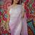 purple color trendy fendy satin fabric pedding with beads hand work saree