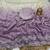 purple color trendy fendy satin fabric pedding with beads hand work saree