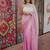pink color trendy fendy satin fabric pedding with beads hand work saree