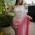 pink color trendy fendy satin fabric pedding with beads hand work saree