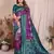 purple color soft silk blend blend fabric ikkat weaving traditional partywear saree