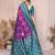purple color soft silk blend blend fabric ikkat weaving designer traditional partywear saree
