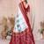 off white color soft silk blend blend fabric ikkat weaving designer traditional partywear saree
