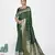 green color banarasi art silk fabric woven jari butti celebrity fancy saree