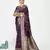 wine color banarasi art silk fabric woven jari butti celebrity fancy saree