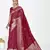 maroon color banarasi art silk fabric woven jari butti celebrity fancy saree