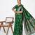 green color banarasi art silk fabric  woven jari designer ceremonial partywear saree