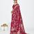 rose pink color banarasi art silk fabric  woven jari designer ceremonial partywear saree