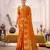 orange color roop art silk fabric weaving jari festive special saree