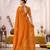 orange color roop art silk fabric weaving jari designer festive special saree