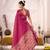 pink color roop art silk fabric weaving jari designer festive special saree