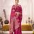 pink color roop art silk fabric weaving jari designer festive special saree