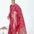 pink color banarasi art silk fabric woven zari saree
