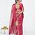 pink color banarasi art silk fabric woven zari designer saree