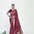 burgundy color banarasi art silk fabric woven zari designer saree