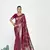 burgundy color banarasi art silk fabric woven zari saree