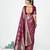 burgundy color banarasi art silk fabric woven zari designer saree