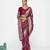 burgundy color banarasi art silk fabric woven zari designer saree