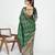 green color banarasi art silk fabric woven zari designer saree