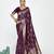 purple color banarasi art silk fabric woven zari designer saree
