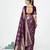 purple color banarasi art silk fabric woven zari designer saree