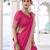 pink color beautiful chinon fabric woven designer saree for trendy girlie looks