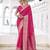 pink color beautiful chinon fabric woven designer saree for trendy girlie looks