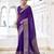 purple color beautiful chinon fabric woven designer saree for trendy girlie looks