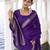 purple color beautiful chinon fabric woven designer saree for trendy girlie looks