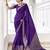 purple color beautiful chinon fabric woven designer saree for trendy girlie looks