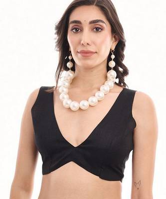 black chinon ready to wear saree elegant style 5
