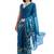 teal color chinon fabric ready to wear saree for elegant bollywood style