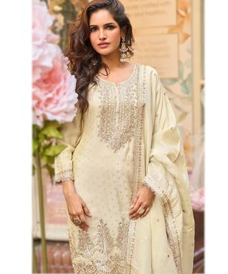 simar viscose jacquard embroidered palazzo kurti set with silk dupatta 2