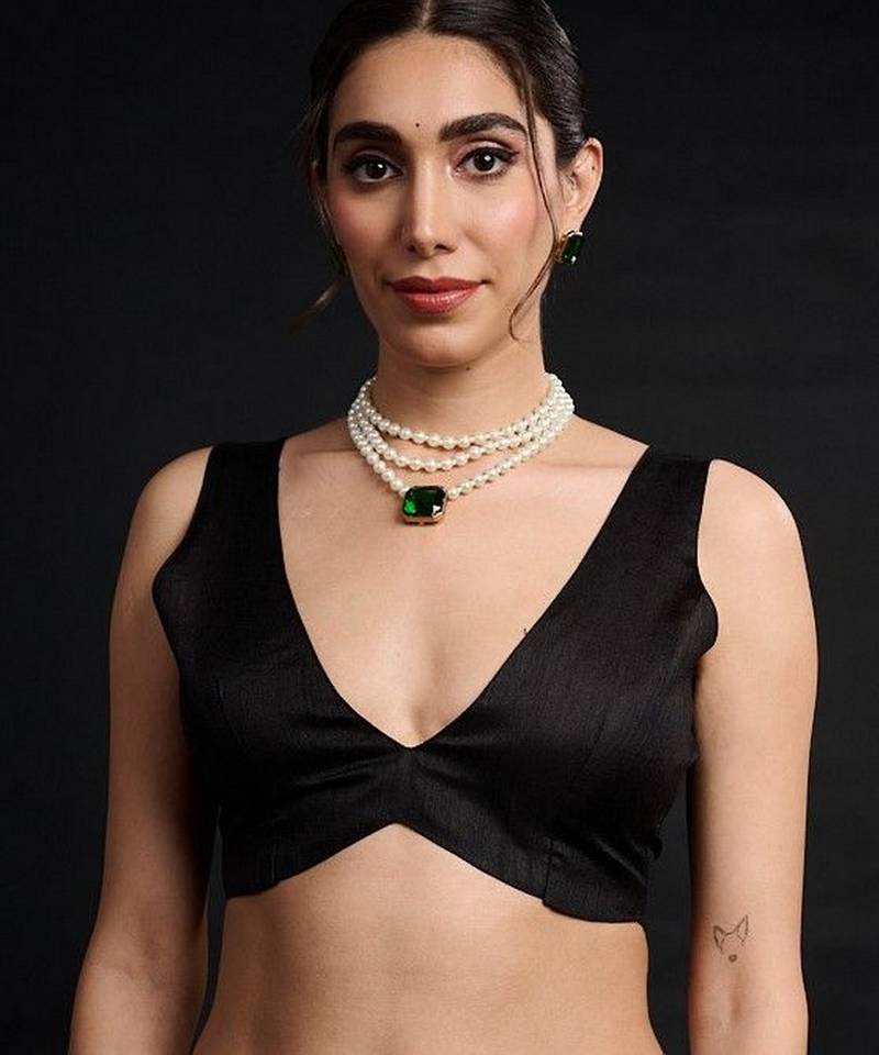 white color chinon fabric ready to wear saree for elegant bollywood style